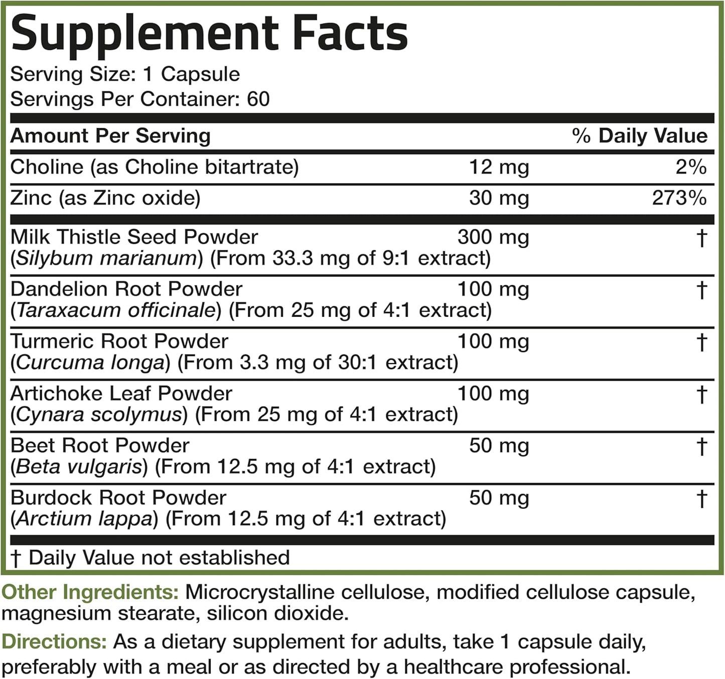 Liver Detox Advanced Detox & Cleansing Formula Supports Health Liver Function with Milk Thistle, Dandelion Root, Turmeric, Artichoke Leaf & More, Non-Gmo, 60 Vegetarian Capsules