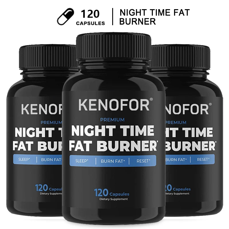 Night Time Fat Burner Supplement to Reduce Belly Fat - Helps Metabolic Cleansing, Sleep Aid Appetite Suppressant & Fat Burner