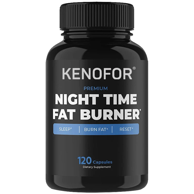 Night Time Fat Burner Supplement to Reduce Belly Fat - Helps Metabolic Cleansing, Sleep Aid Appetite Suppressant & Fat Burner